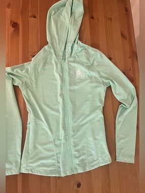 Small Locals UPF 50 zip-up hoodie mint green